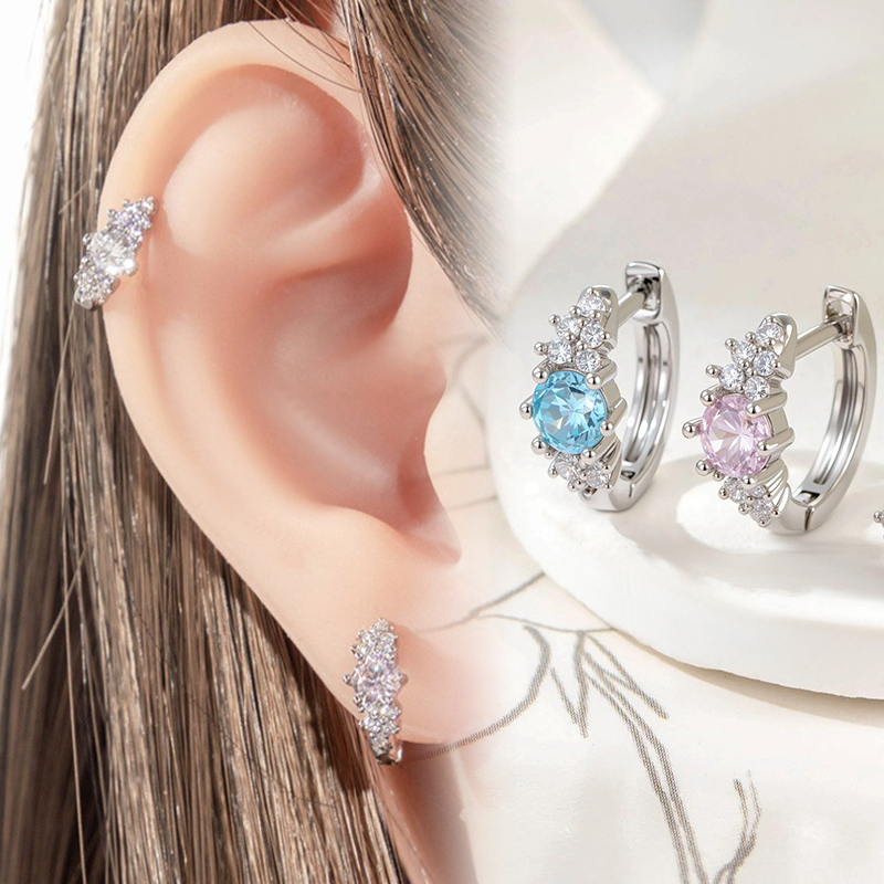 Conch Earring Hoop - Aros de Zirconia Cúbica, Pendientes de