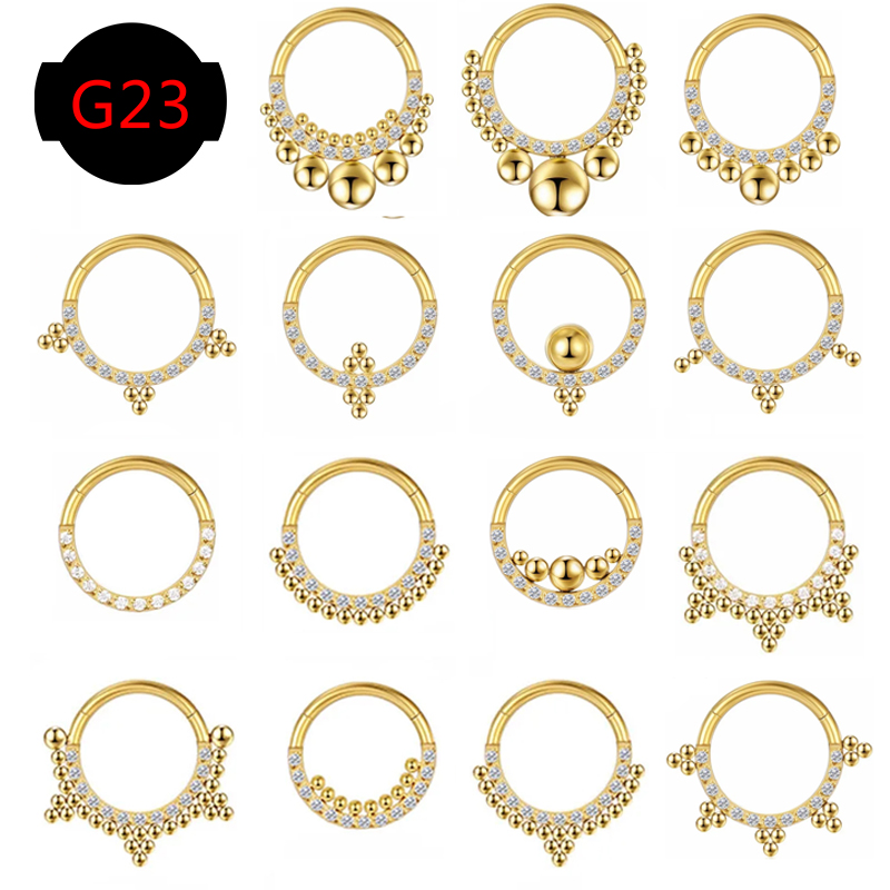 Body Jewels - Anillos de titanio G23 para Piercing