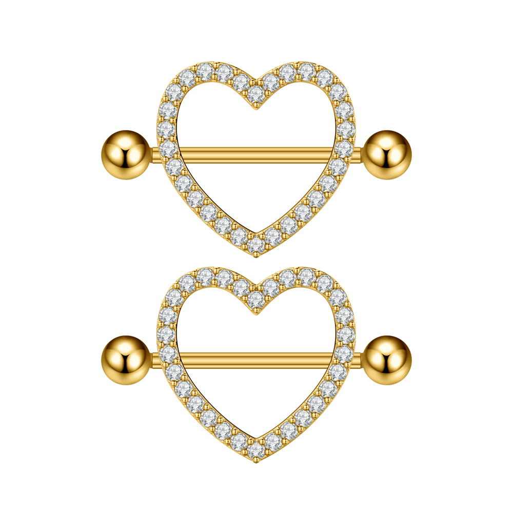 Body Jewelry Nipple Rings - 2 Piezas Piercings de Pezón con
