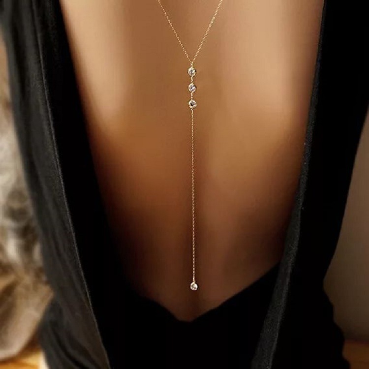 Body Jewelry Back - Nuevo collar de cadena trasera con