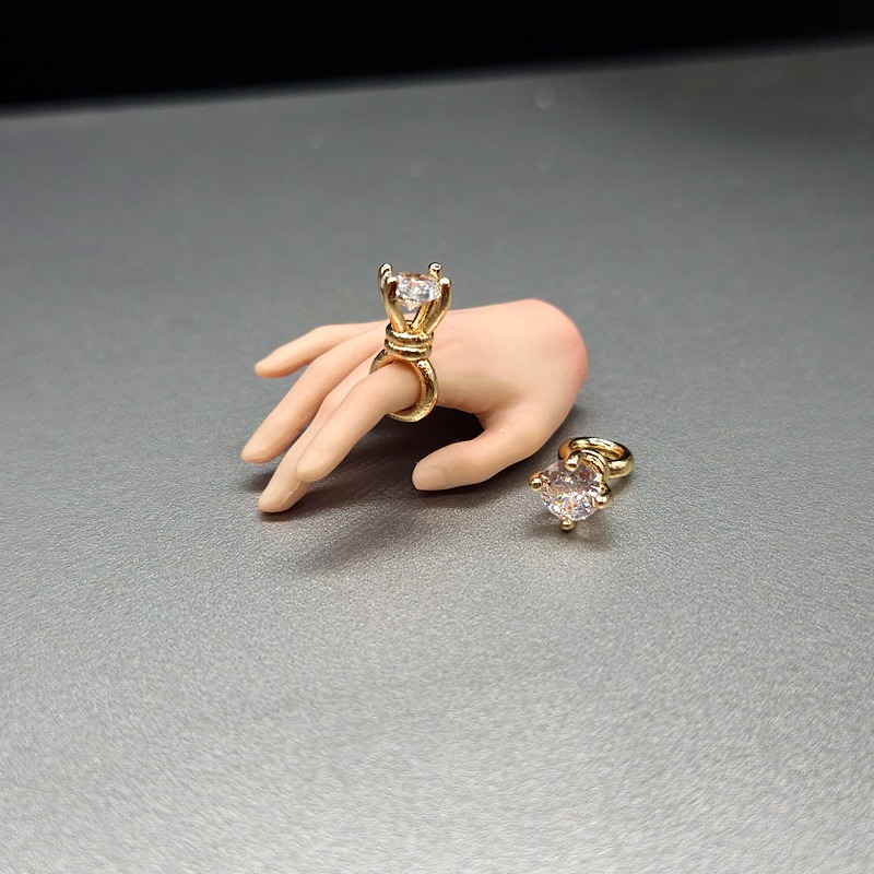 Body Jewelry Real Diamonds - Anillo de Diamantes en Miniatura a