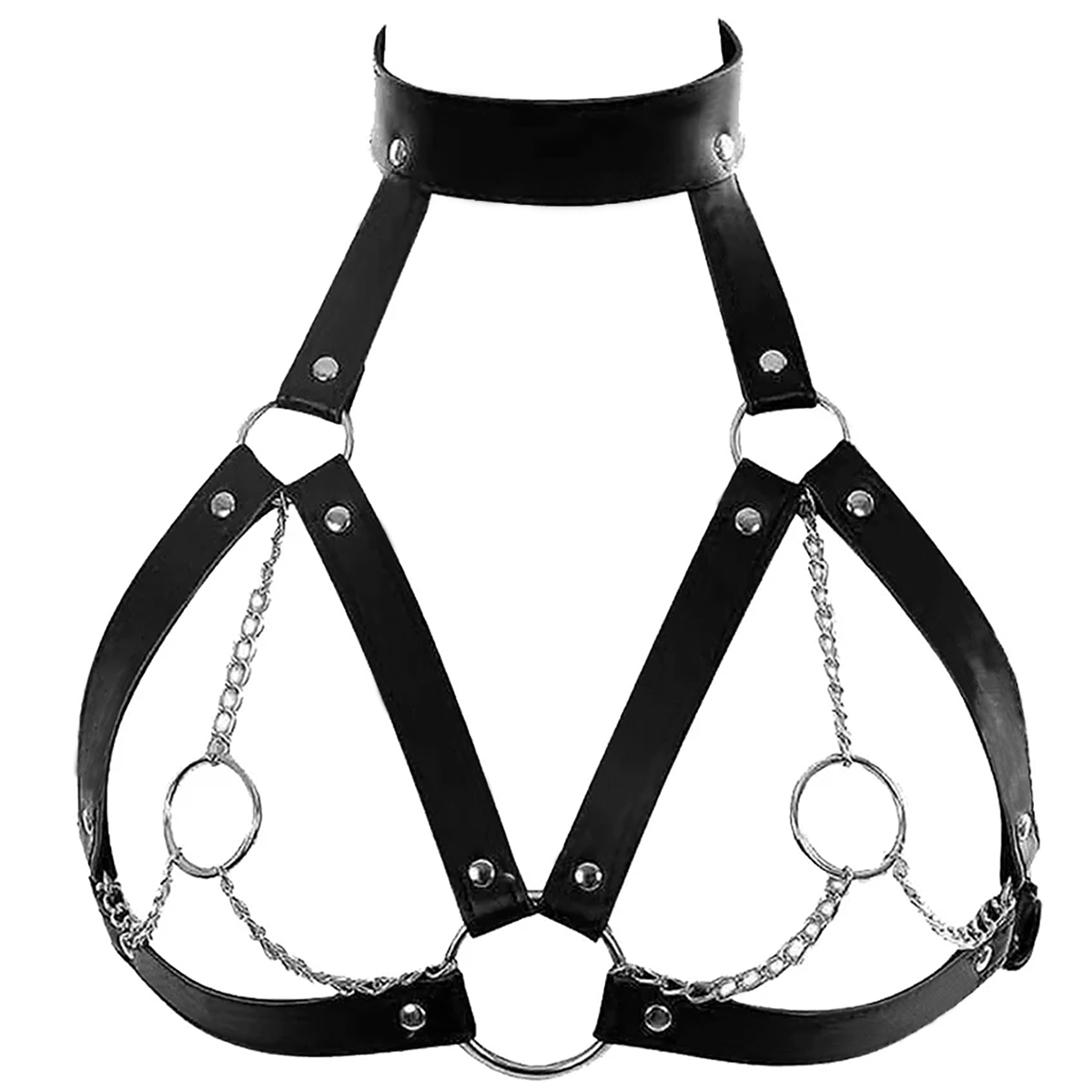 Body Jewelry Goth - Arnés de cuero para mujer, cinturón