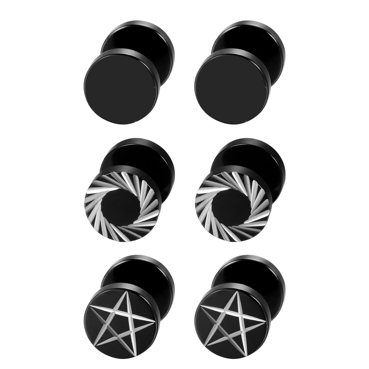 Body Jewelry Tunnels - 2 uds/6 Uds. Pendientes de pentagrama