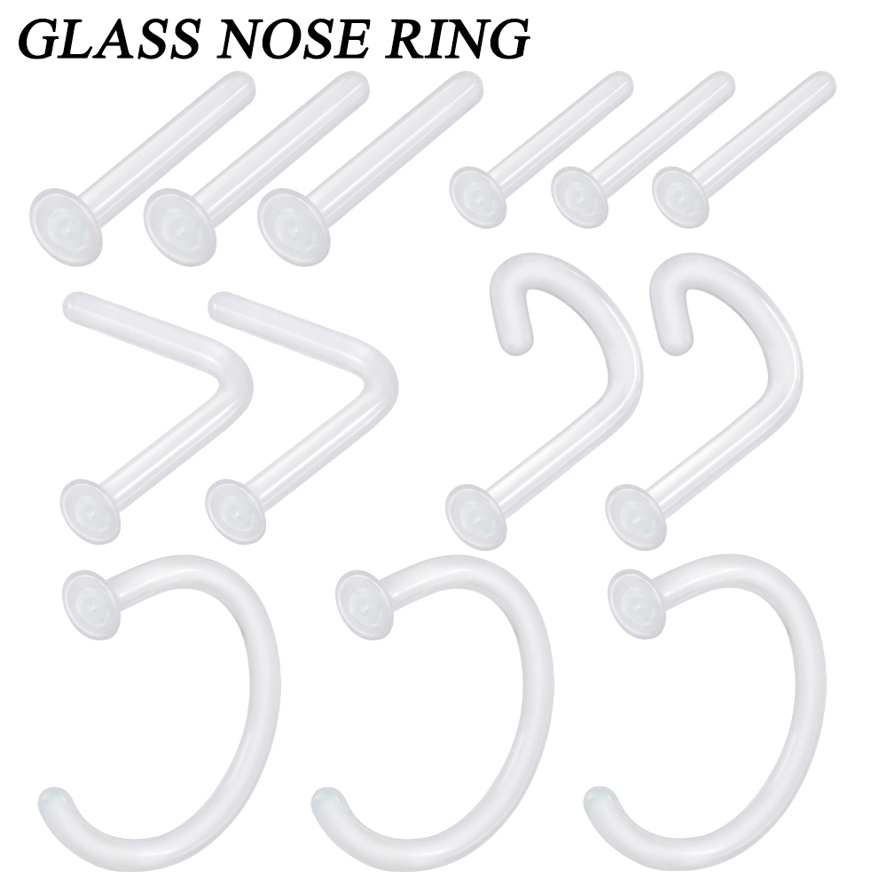 Body Jewelry Storage - 1 pieza de cristal para nariz,