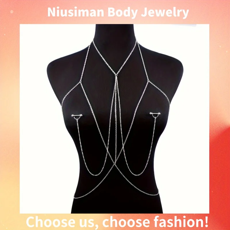 Body Jewelry Nipple Rings - 1 cadena para el cuerpo elegante