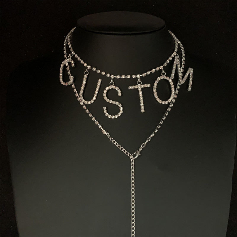 Body Jewelry Goth - Dropship personalizado DIY collar con letras