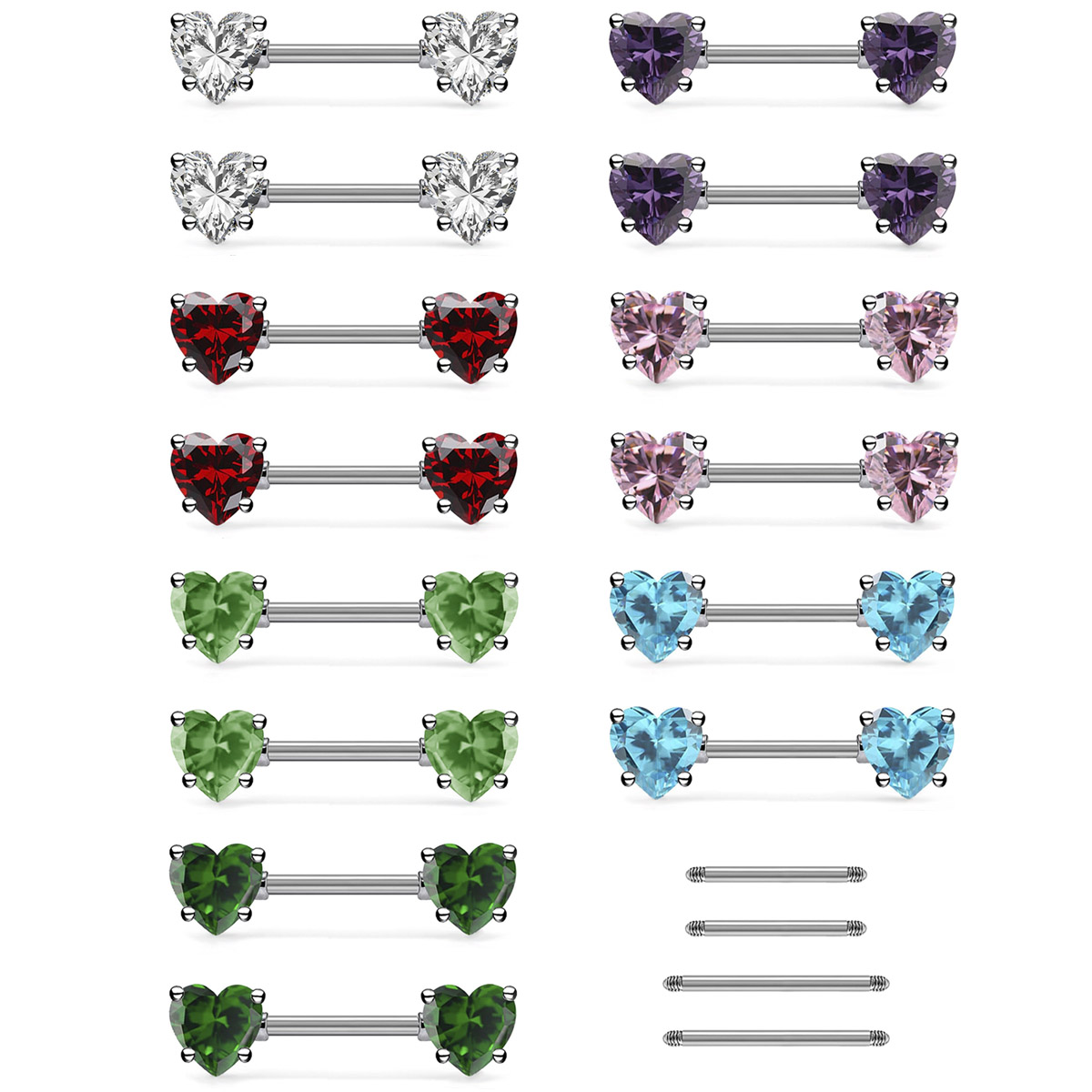 Body Jewelry Nipple Rings - 6 piezas de anillos decorativos para