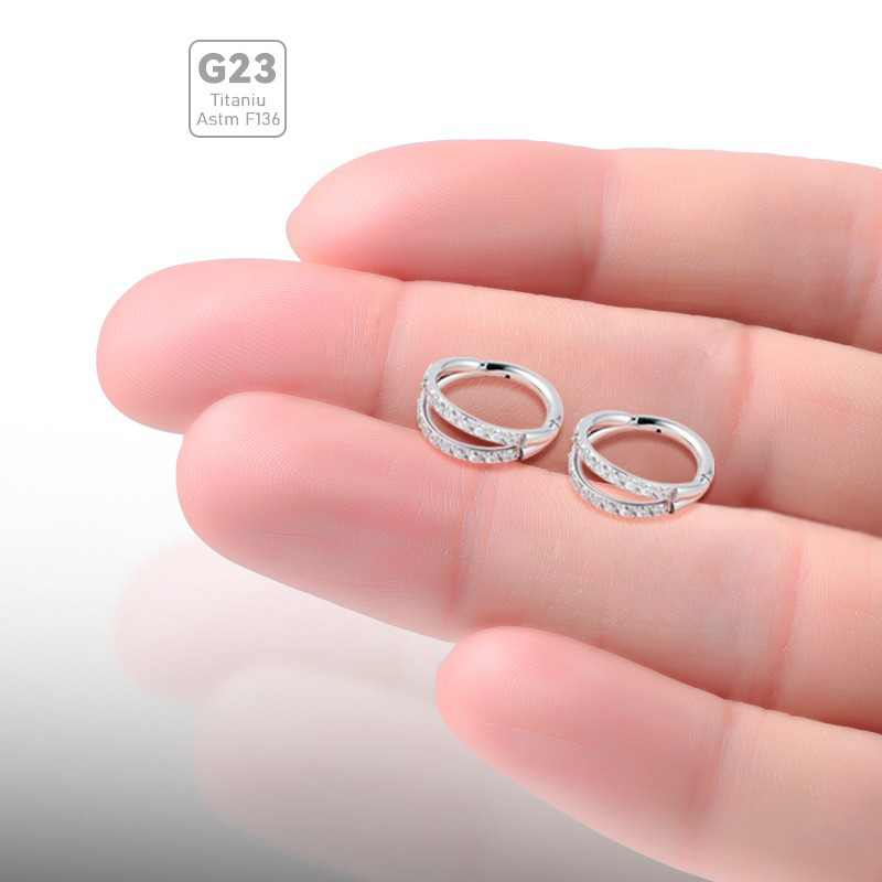 Anillo de aro de titanio ASTM  - Conch Earring Hoop reseña y precio