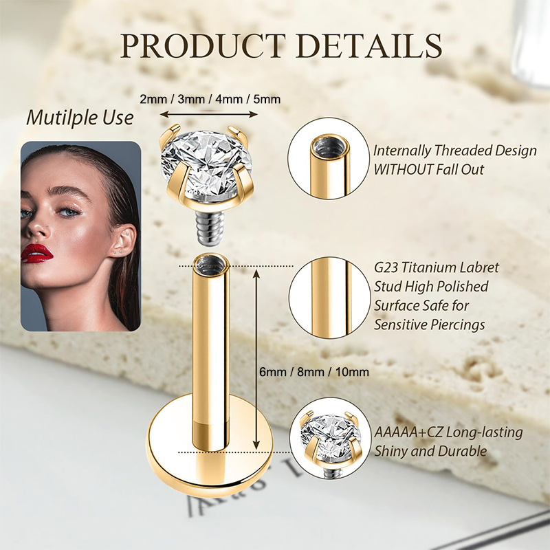 Pendientes de titanio de 16G c - Body Jewelry Cartilage Earrings reseña y precio