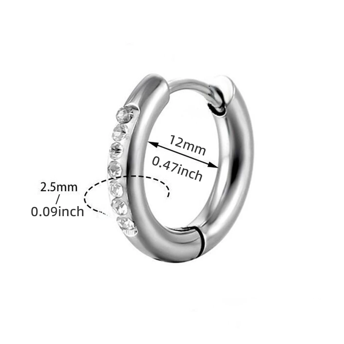 Pendientes de aro con circonit - Conch Earring Hoop reseña y precio