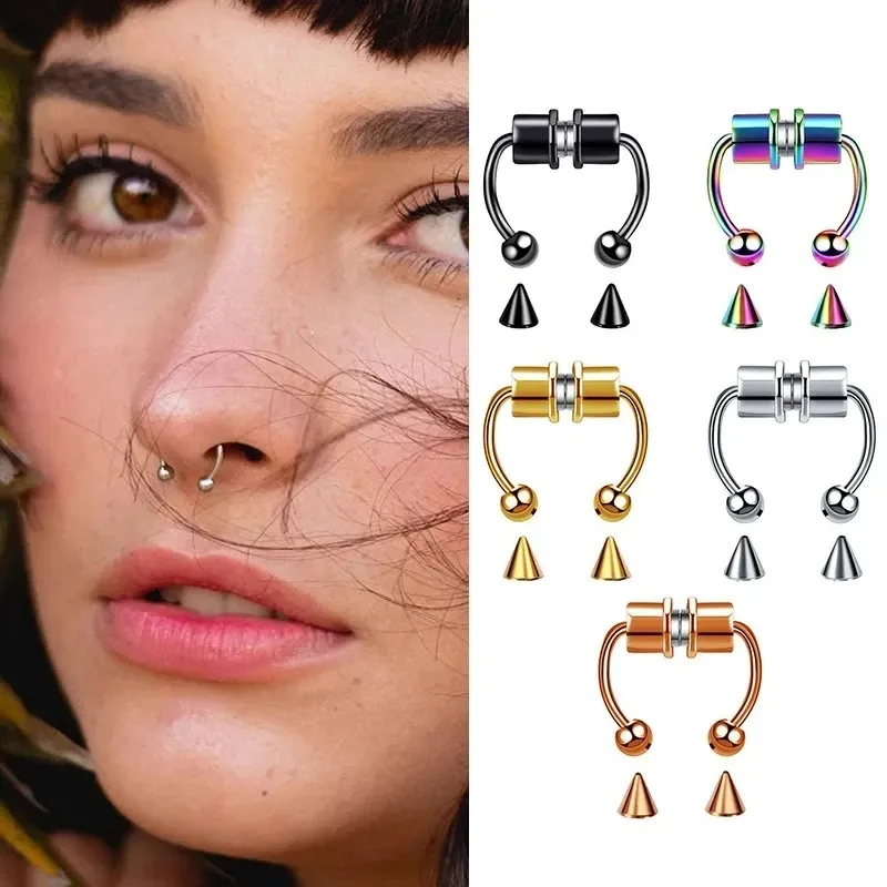 Anillos magnéticos falsos para - Body Jewelry Hoops reseña y precio
