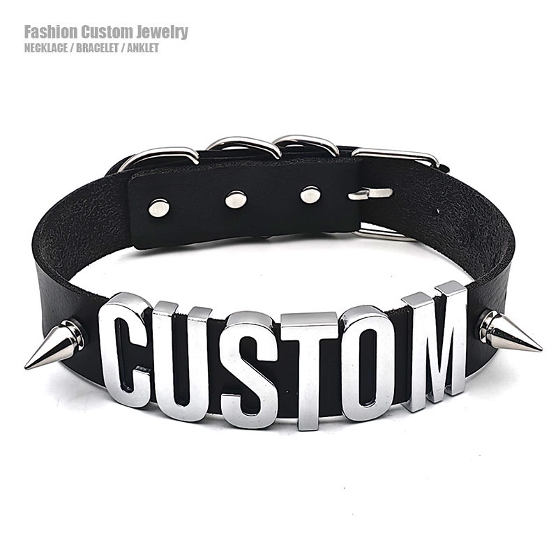 Punk remache letras personaliz - Body Jewelry Goth reseña y precio