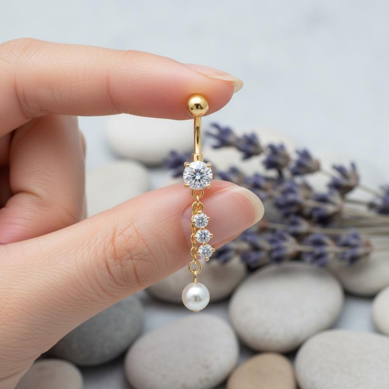 Anillo de ombligo con colgante - Body Jewelry Tunnels reseña y precio