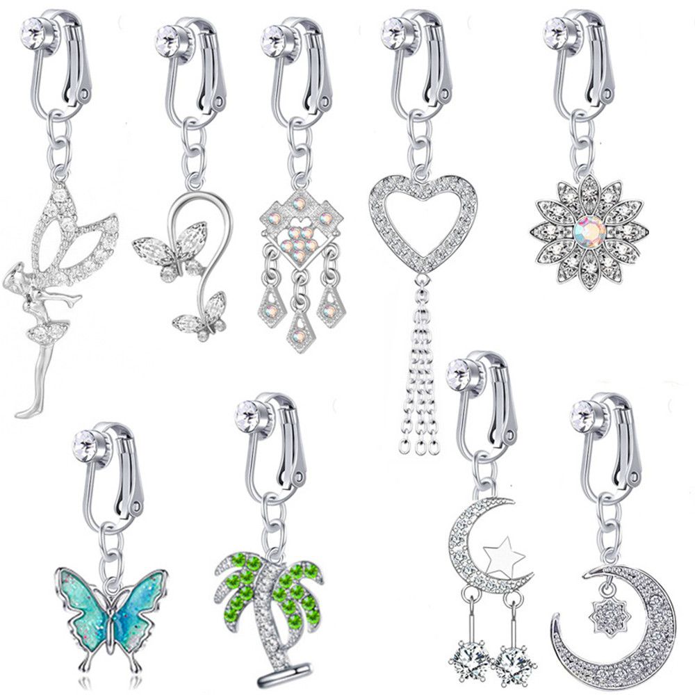 Piercing de ombligo falso, Cli - Body Jewelry Cartilage Earrings reseña y precio