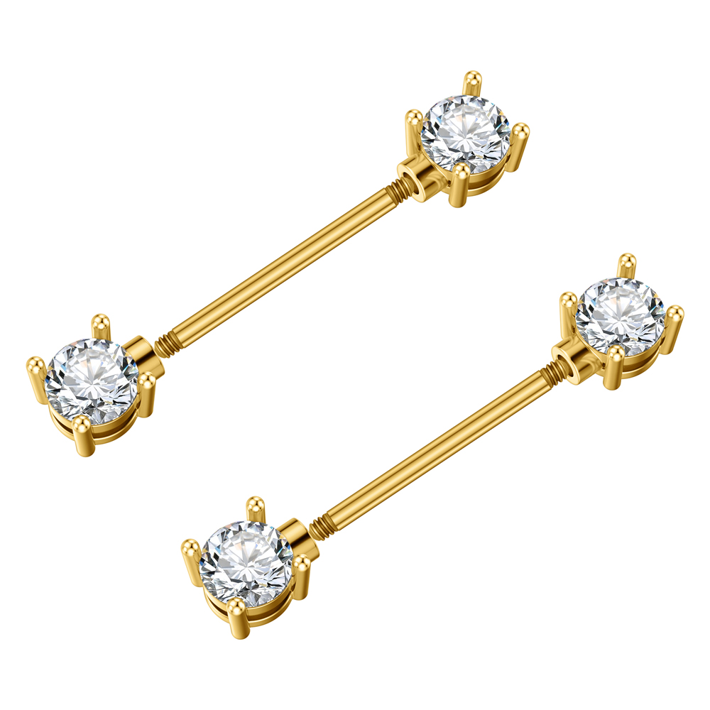 2 Piezas Piercings de Pezón co - Body Jewelry Nipple Rings reseña y precio