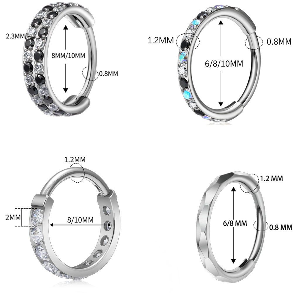 Anillo de Titanio G23 con Circ - Conch Earring Hoop reseña y precio