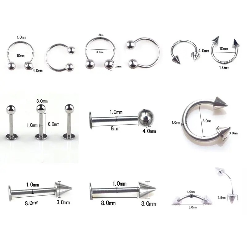 45/80/110 Uds mezcla de estilo - Body Jewelry Storage reseña y precio