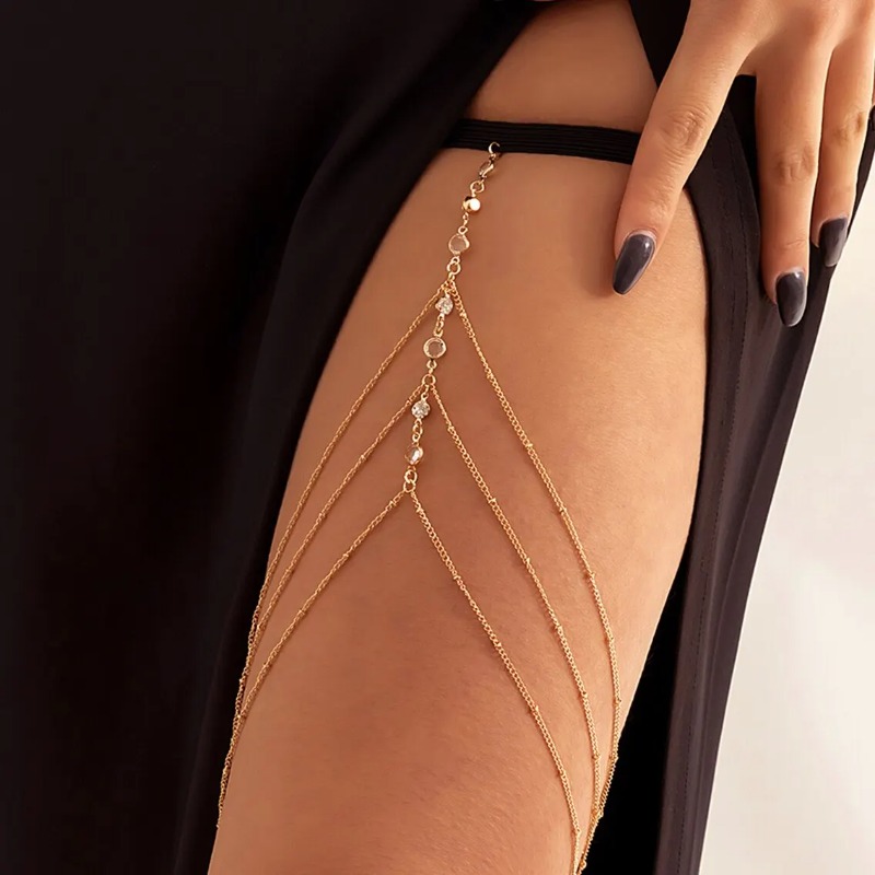 Mujer verano Sexy borla multic - Body Jewelry Thigh Chain reseña y precio