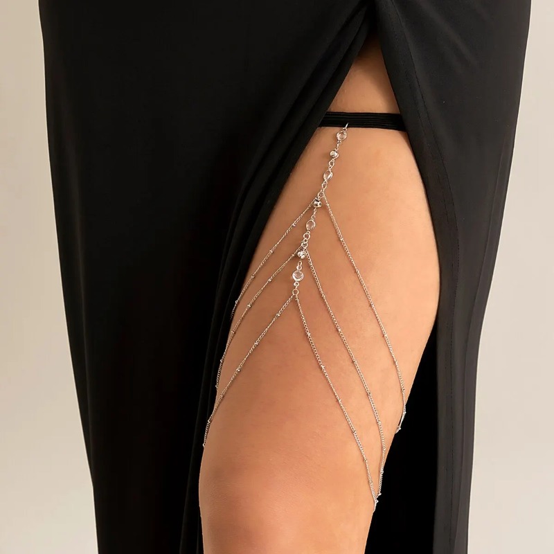 Mujer verano Sexy borla multic - Body Jewelry Thigh Chain reseña y precio