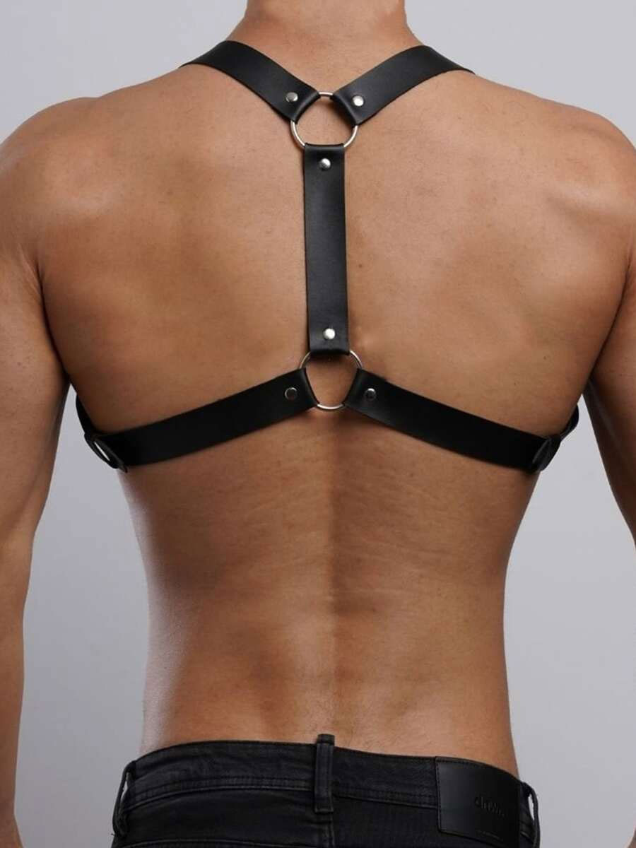 Arnés de pecho de cuero PU par - Body Jewelry Goth reseña y precio