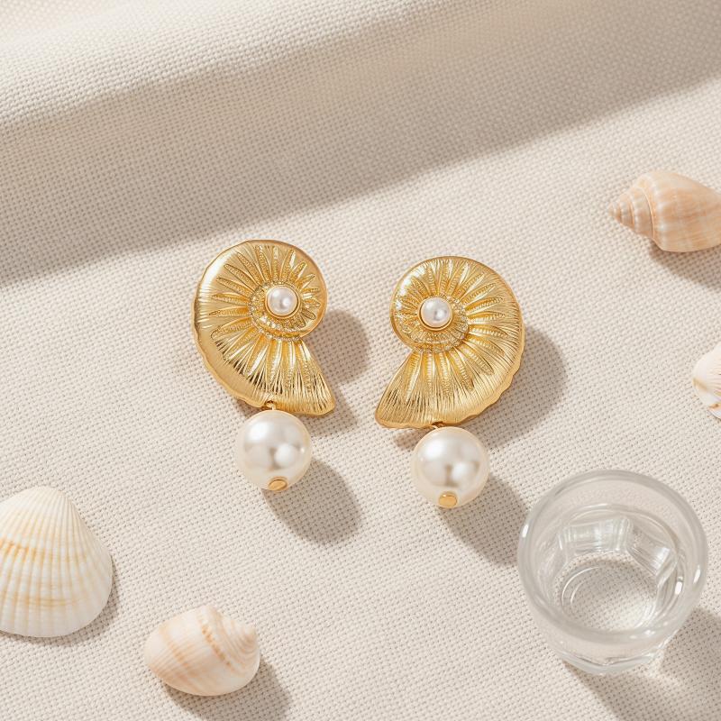 2 pares de pendientes de conch - Conch Earring Hoop reseña y precio