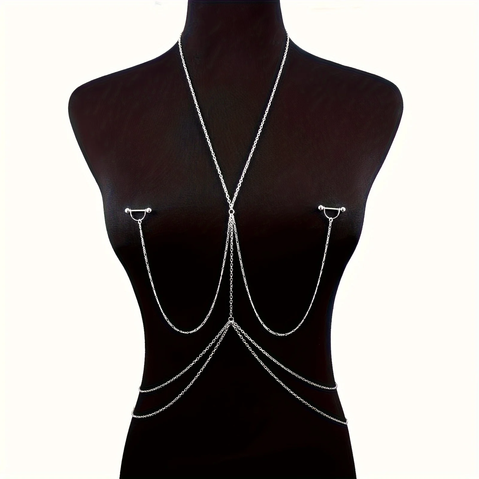 1 cadena para el cuerpo elegan - Body Jewelry Nipple Rings reseña y precio