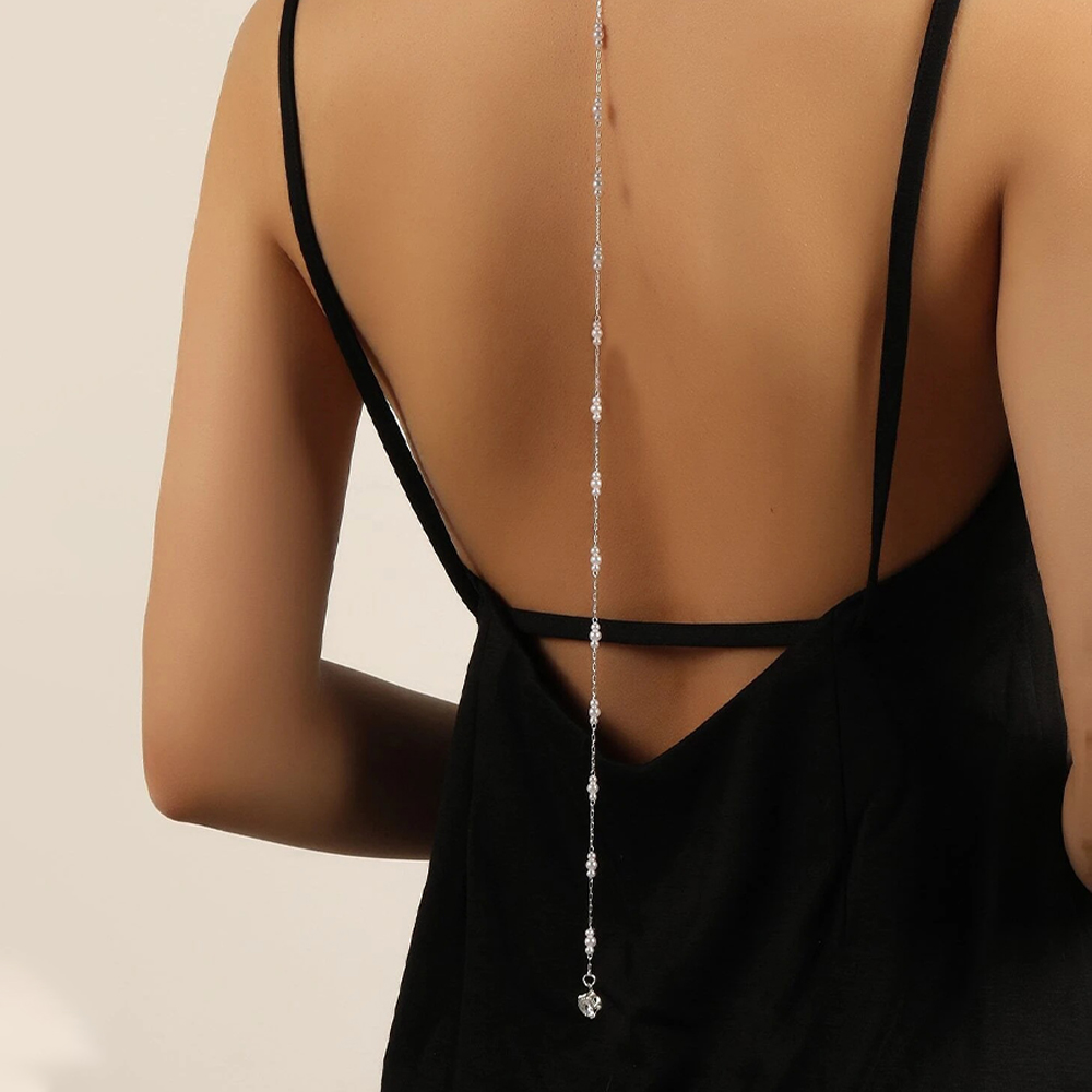 Collar de cadena trasera de pe - Body Jewelry Back reseña y precio