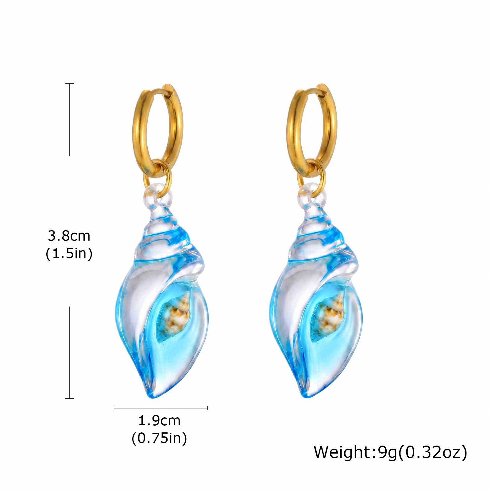 Pendientes de Aro con Forma de - Conch Earring Hoop reseña y precio
