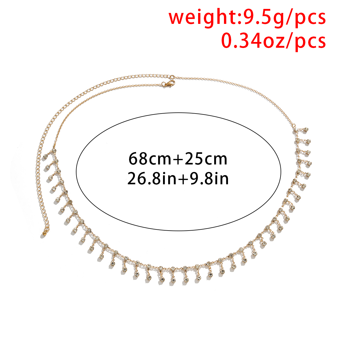Cadena de cintura con borlas p - Body Jewelry Trend reseña y precio