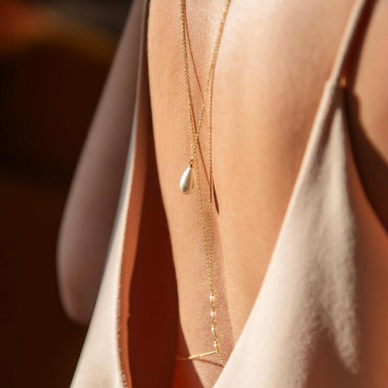 【xxx】 Collar de cadena de perl - Body Jewelry Back reseña y precio