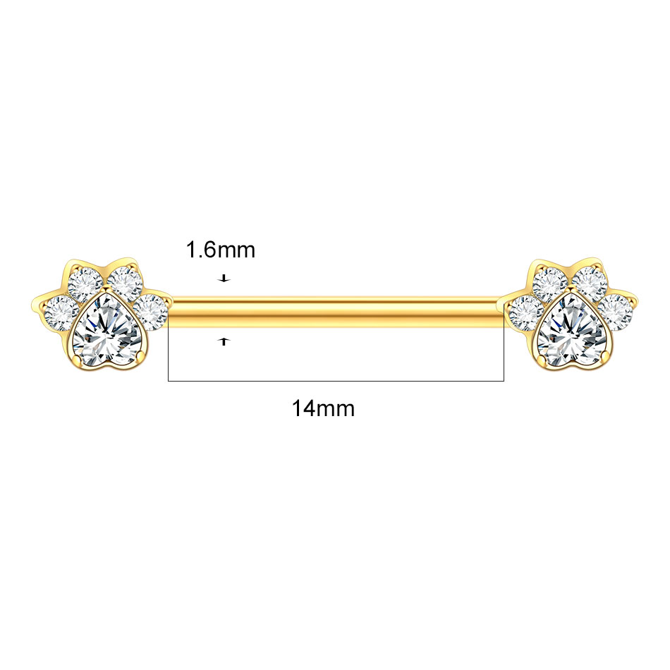 1 pieza de titanio flor pezón  - Body Jewelry Nipple Rings reseña y precio