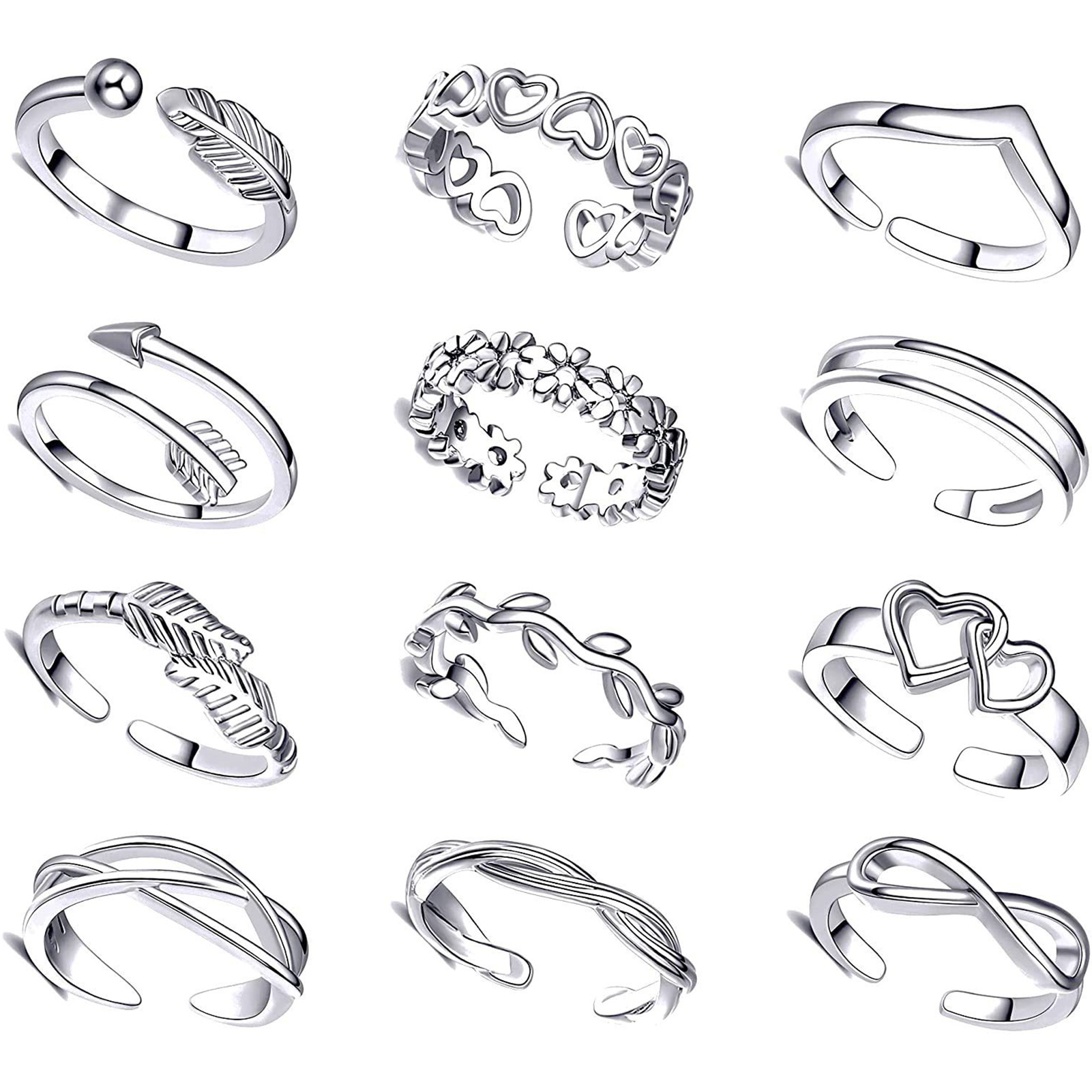 10/12 Uds. Anillos para el ded - Body Jewelry Hoops reseña y precio
