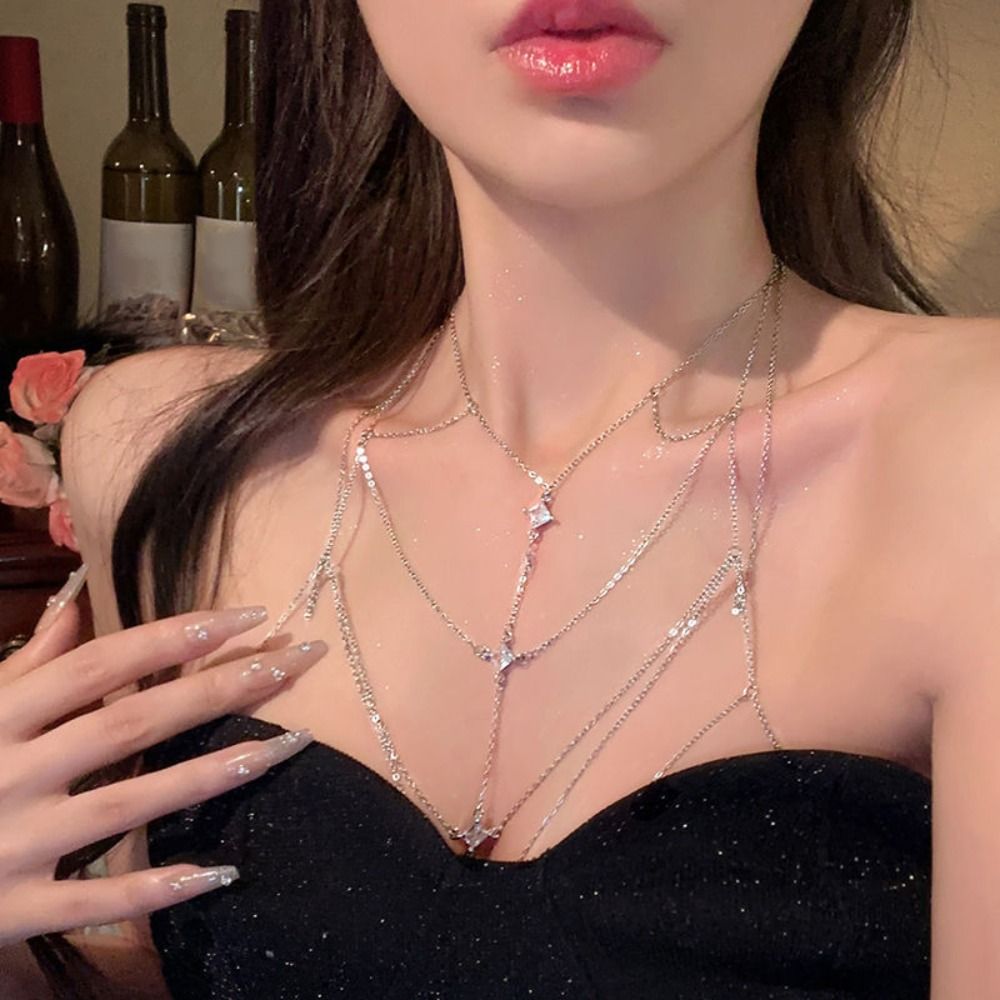 Cadena de Pecho con Brillantes - Body Jewelry Trend reseña y precio