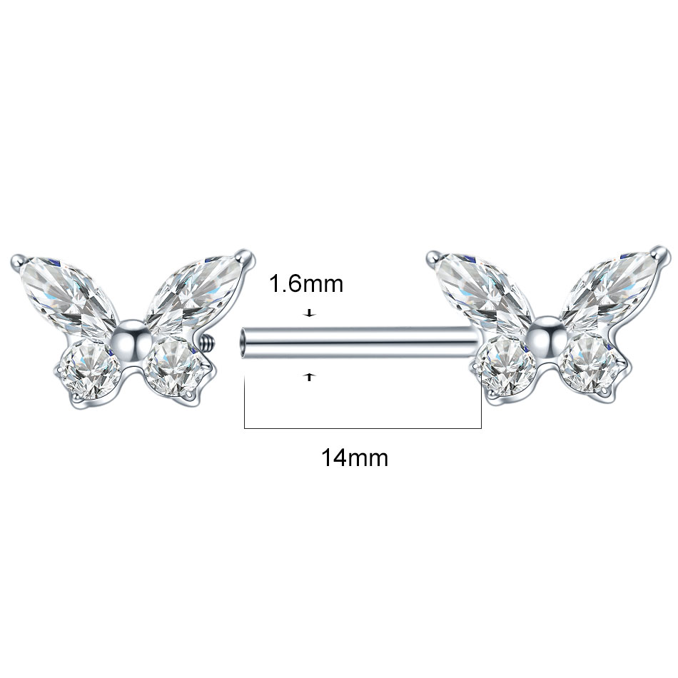 1 Pieza Piercing de Barra Rect - Body Jewelry Nipple Rings reseña y precio