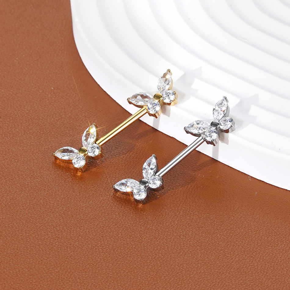 1 Pieza Piercing de Barra Rect - Body Jewelry Nipple Rings reseña y precio
