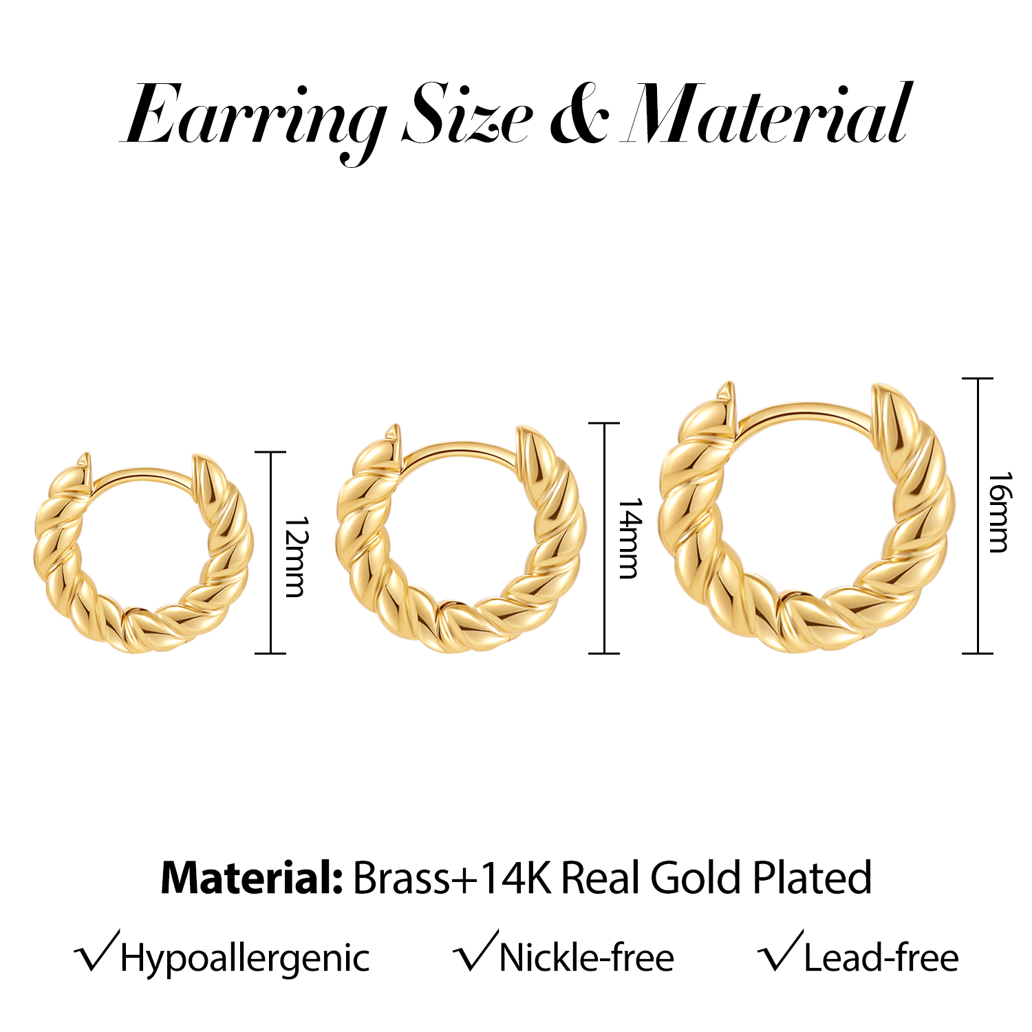 Pendientes Huggies redondos pe - Conch Earring Hoop reseña y precio