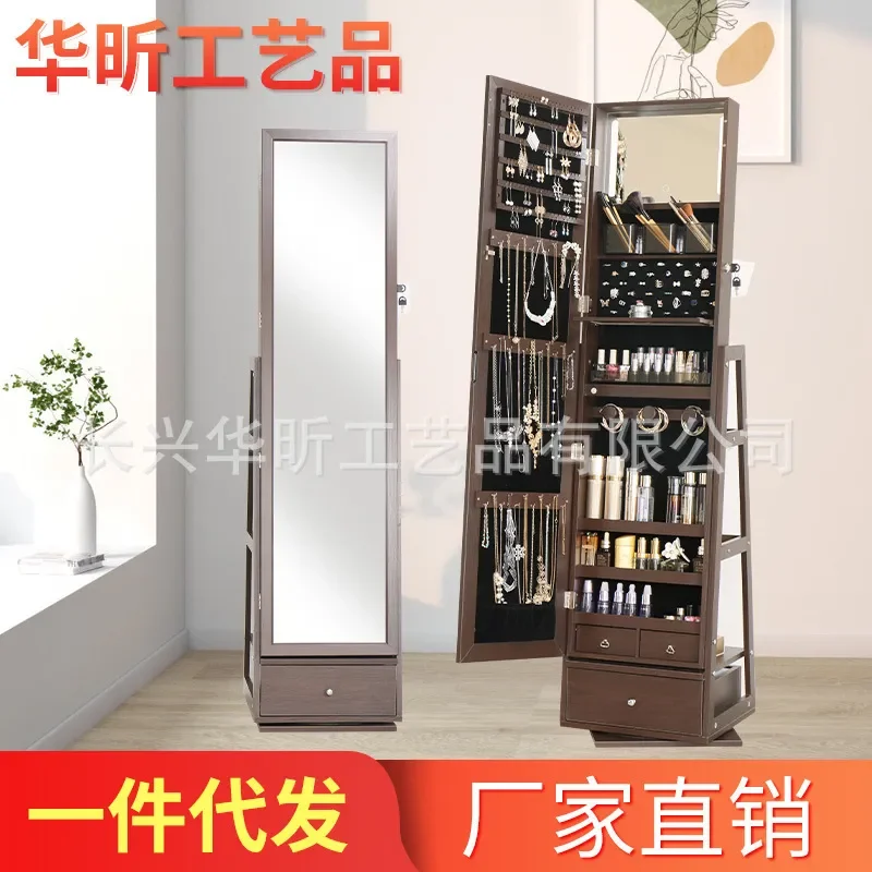 Espejo de pie giratorio de cue - Body Jewelry Storage reseña y precio