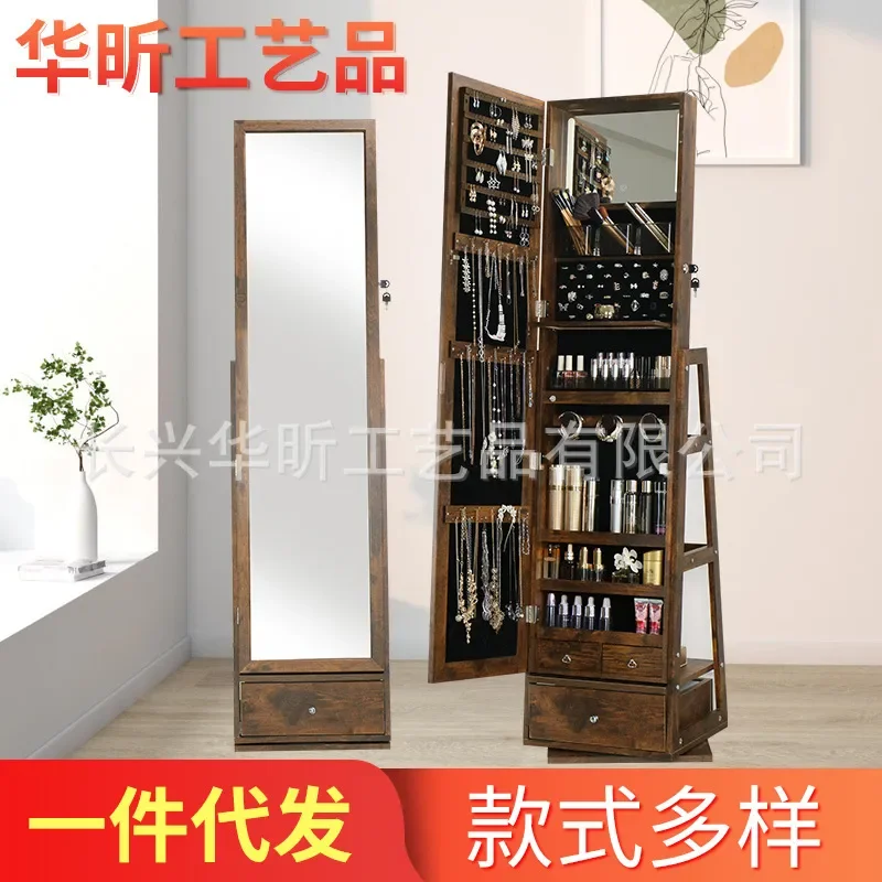 Espejo de pie giratorio de cue - Body Jewelry Storage reseña y precio