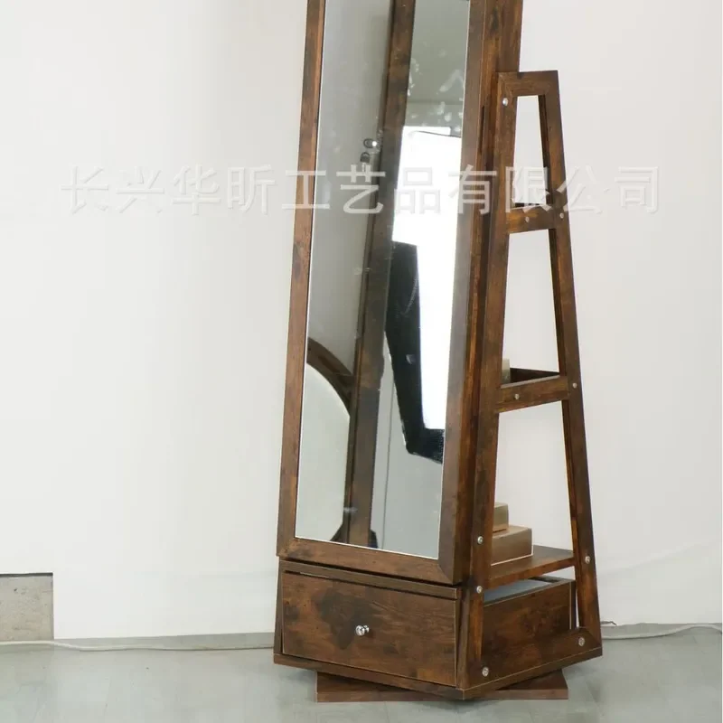 Espejo de pie giratorio de cue - Body Jewelry Storage reseña y precio