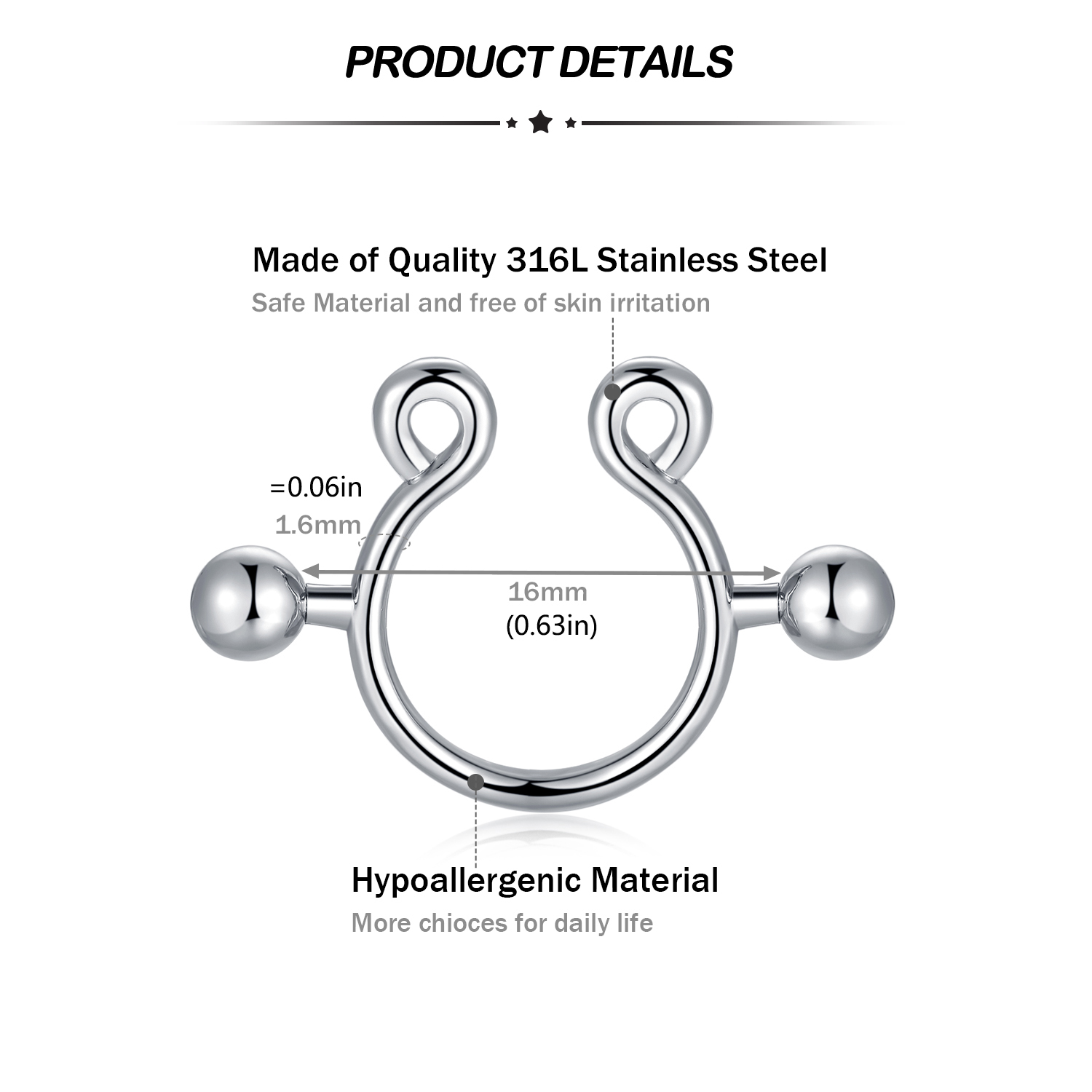 8 Uds anillos de pezón falsos  - Body Jewelry Nipple Rings reseña y precio