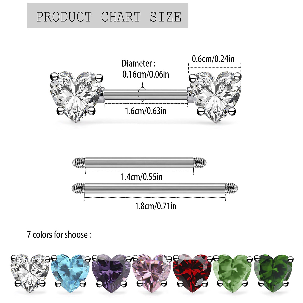 6 piezas de anillos decorativo - Body Jewelry Nipple Rings reseña y precio