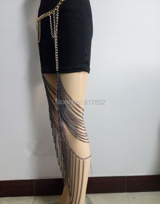 WRB89-cadenas de color dorado  - Body Jewelry Thigh Chain reseña y precio