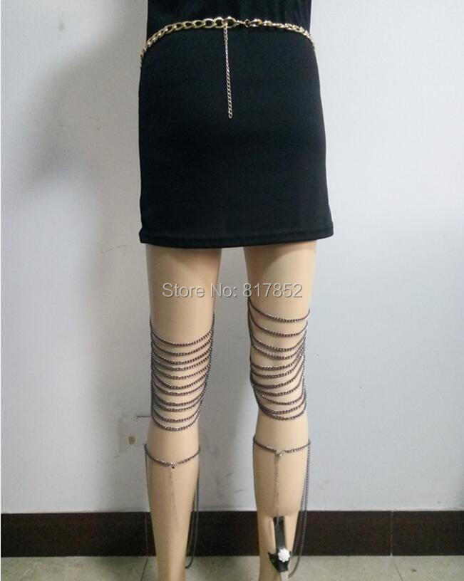 WRB89-cadenas de color dorado  - Body Jewelry Thigh Chain reseña y precio