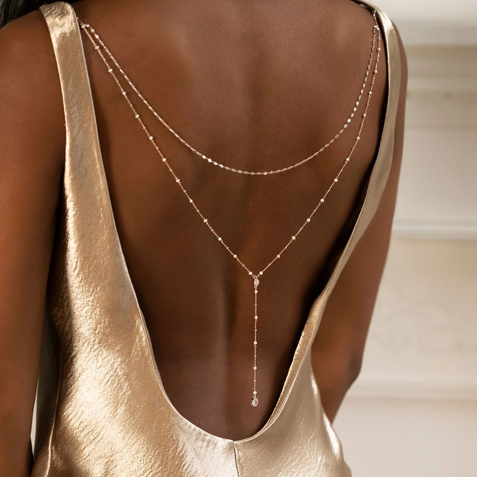 Collar de espalda con pedrería - Body Jewelry Back reseña y precio